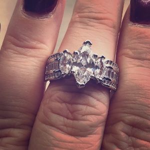 White gold plated wedding rings